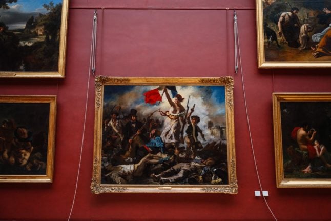 This photo taken on April 30, 2024, in Paris shows the painting 