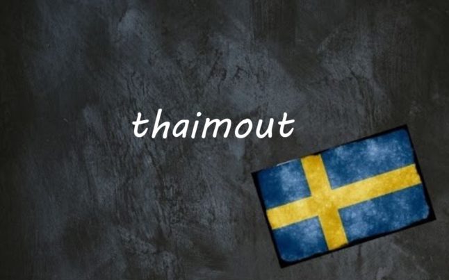 Swedish word of the day: thaimout