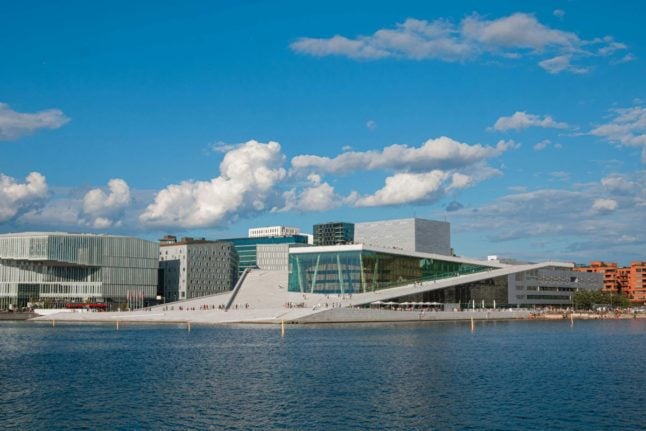 Pictured is a view of Oslo opera house.