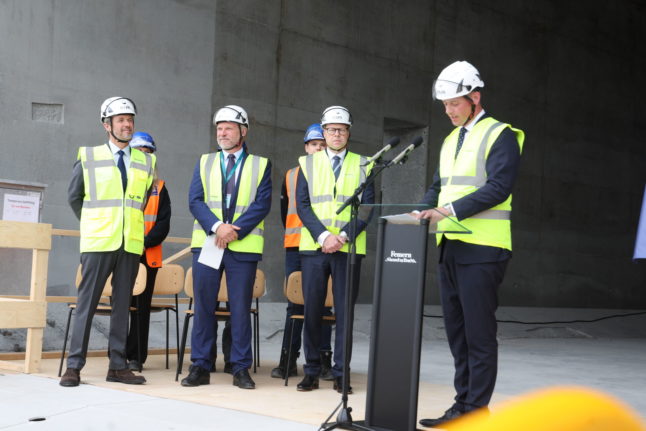 King Frederik opens section of Denmark-Germany tunnel