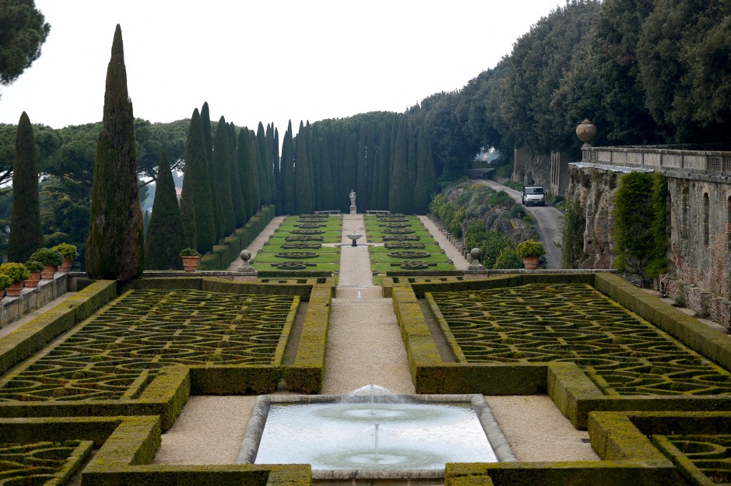 A general view of the Castel Gandolfo gardens