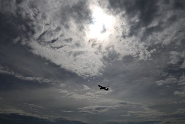 easyjet plane in the sky