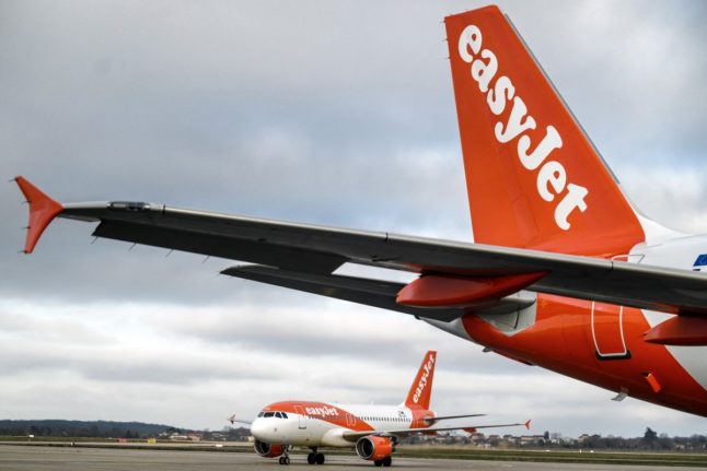 Pictured is an EasyJet plane.
