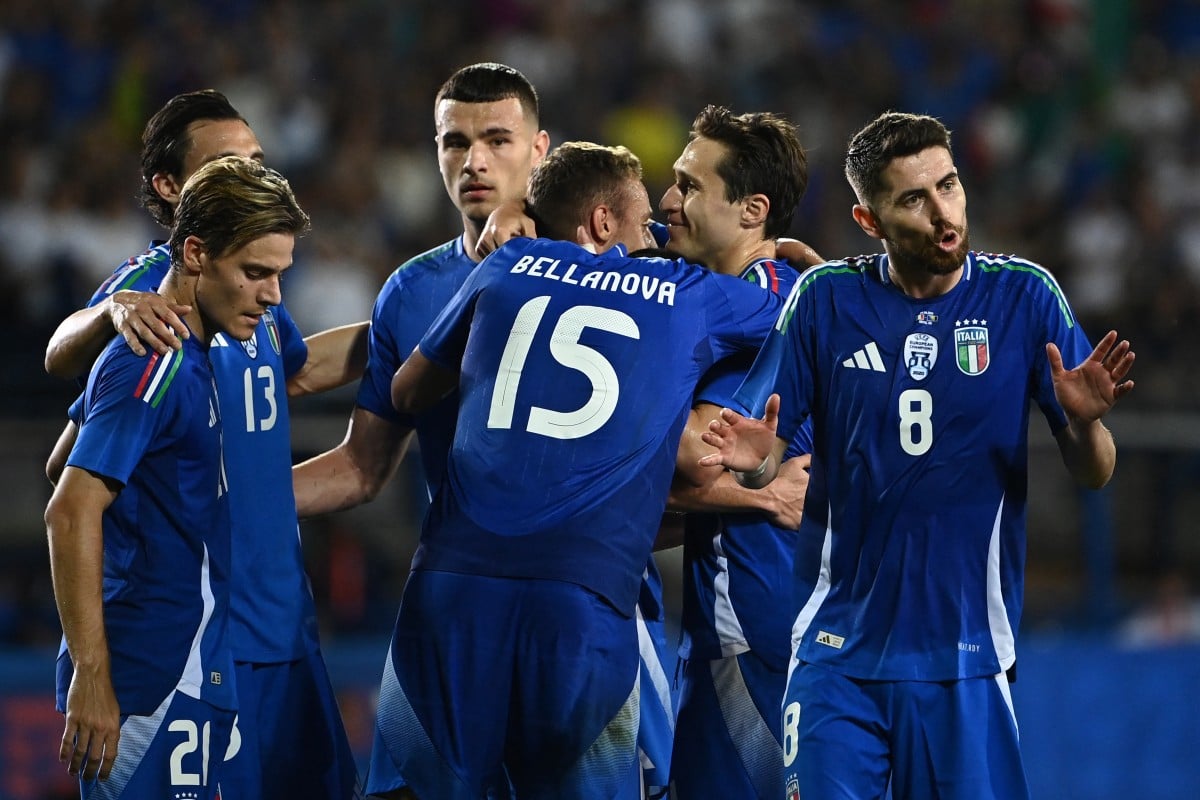 Players from Italy's national football team pictured during an international friendly match against Bosnia-Herzegovina