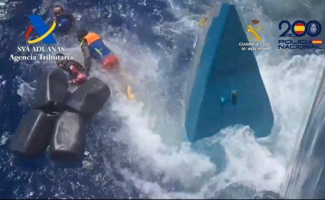 Colombian drug traffickers sink submarine with cargo off Spain