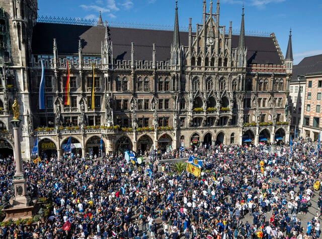 The Tartan Army takes over Marienplatz in Munich on Friday June 14th ahead of the Germany vs Scotland game.