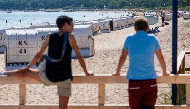 Holidaymakers on Timmendorfer Strand