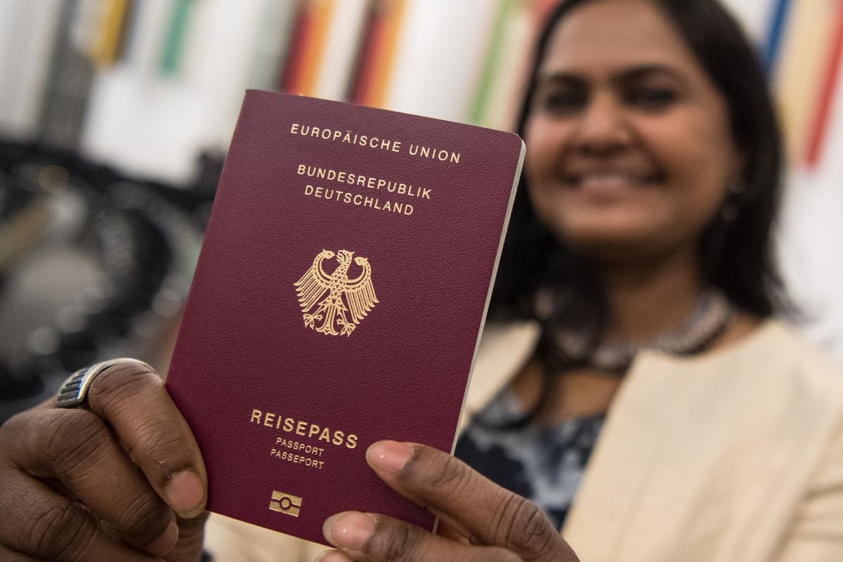 Indian woman with German passport