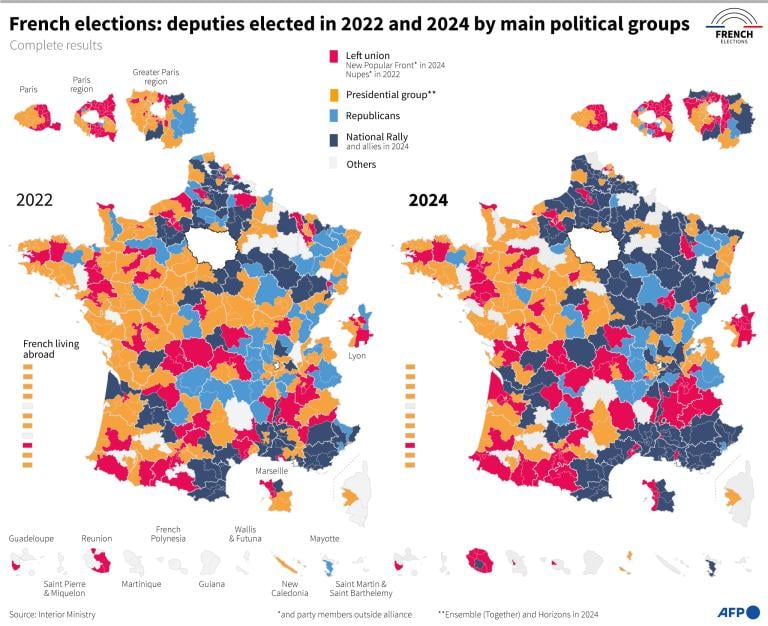 10 maps to help understand France's parliamentary election results