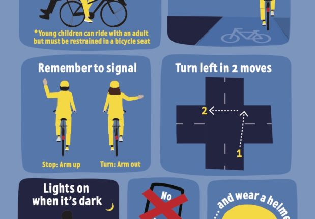 Danish police hand out bicycle tips to Copenhagen tourists