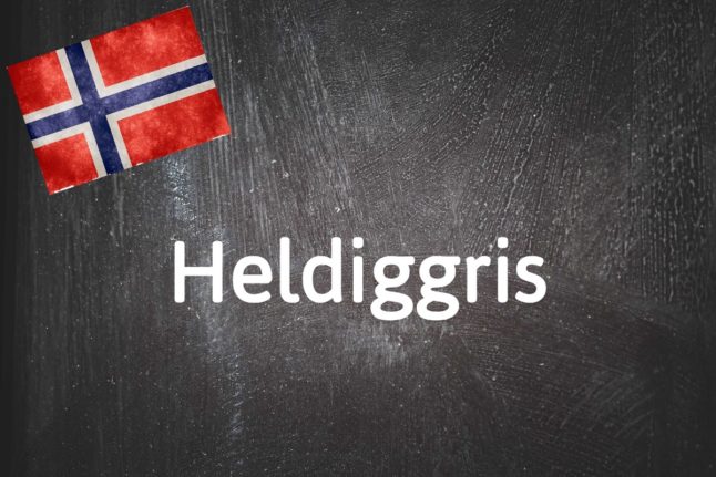 Pictured is the Norwegian word of the day.