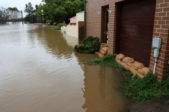 Pictured is a flooded home.