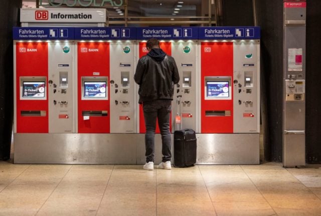 passenger buys a train ticket