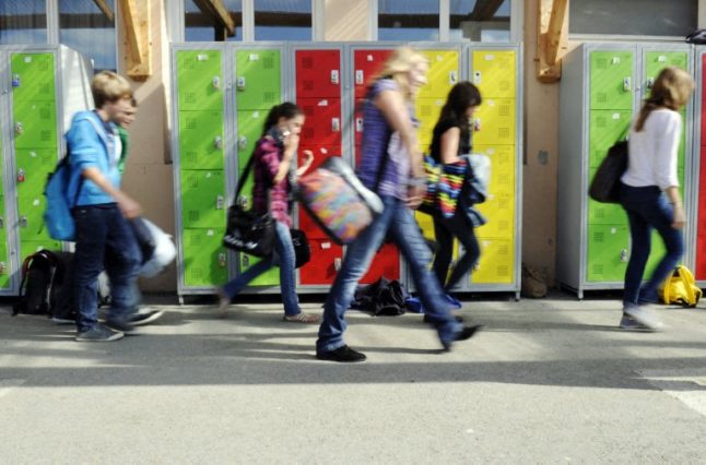 Pupils at a collège in France