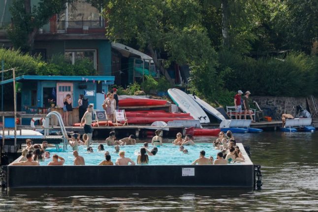 cooling down at Berlin's Badeschift