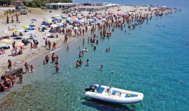 A view of the beach of Torre Faro Pilone, near Messina, Sicily