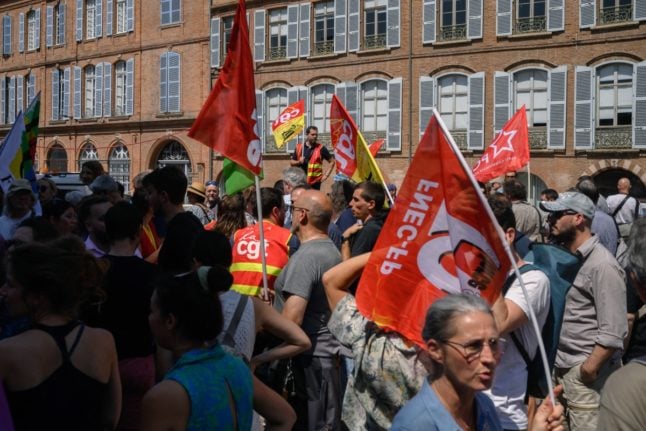 A protest march in south-west France in July, 2024