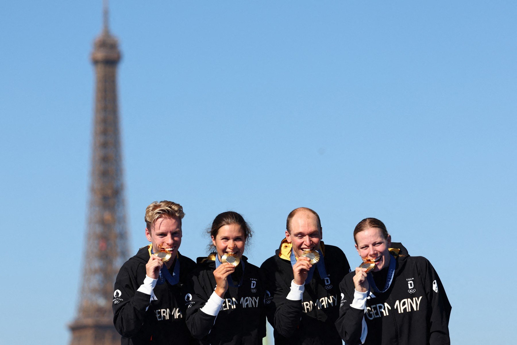 Germany win Olympic team relay triathlon