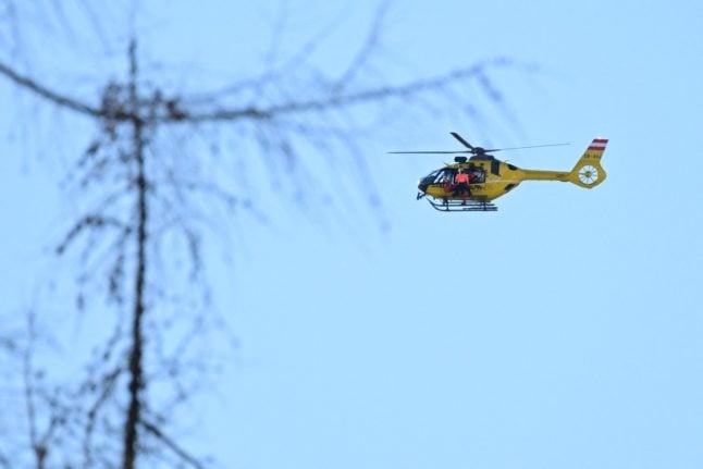 File photo of an Italian Alpine rescue helicopter