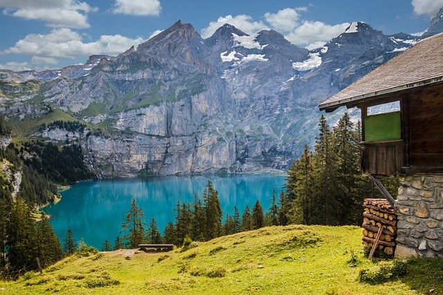 A stunning lake in Switzerland.