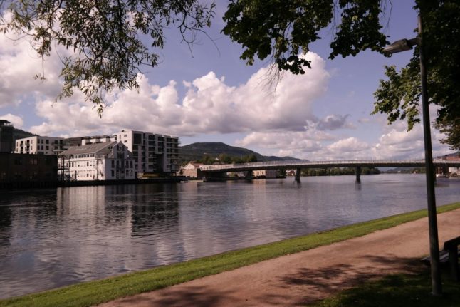 Pictured is the Norwegian city of Drammen.