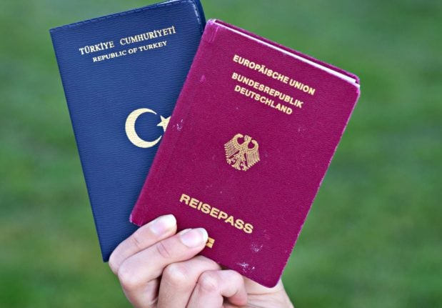 A Turkish and a German passport