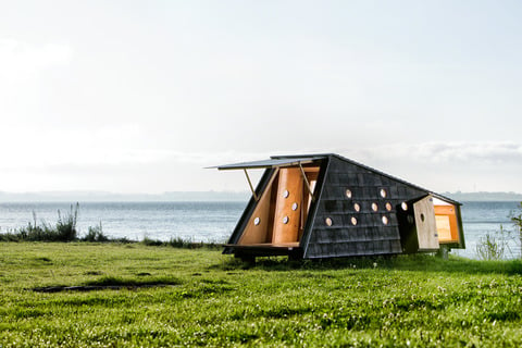 An example of a camping shelter on Langeland