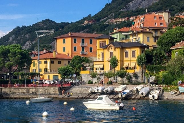 A view of Varenna, on the sides of Lake Como, in Italy's Lombardy region