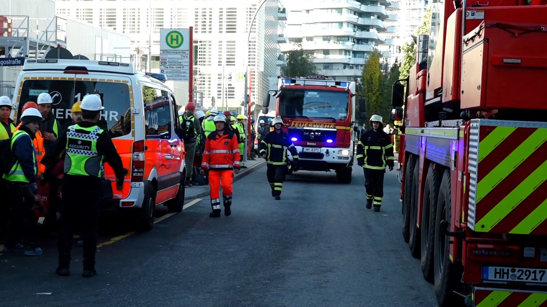 German emergency services tackle massive forest fire