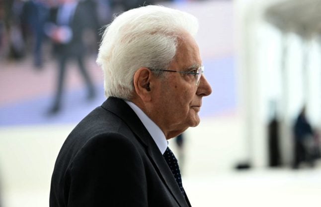 Italian President Sergio Mattarella pictured during an international ceremony