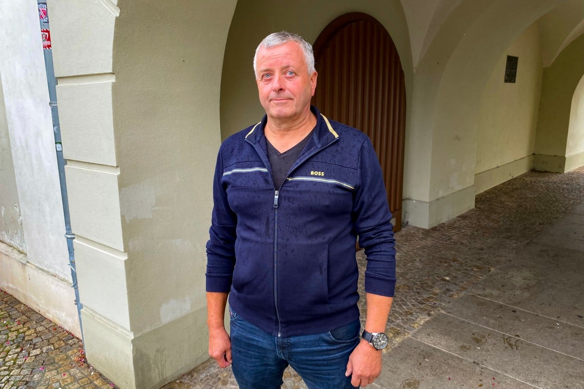 Michael Hanko, the AfD (Alternative for Germany) top candidate, in Spremberg, eastern Germany on, September 9, 2024.