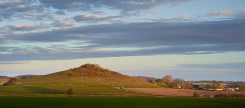 Fakkebjerg, example of a "hat hill" on Langeland.