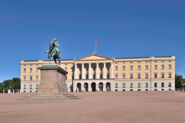 Pictured is the Norwegian Royal Palace.