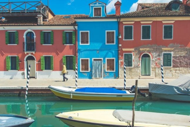 Houses in Murano, in the Venetian lagoon, northern Italy