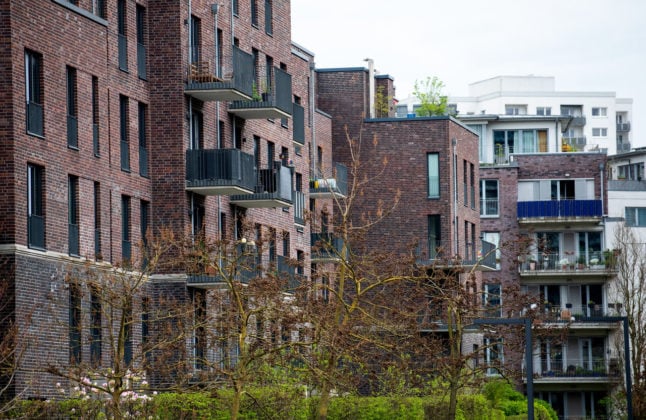 A view of flats in Hamburg