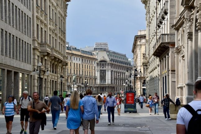 A view of central MIlan in summertime