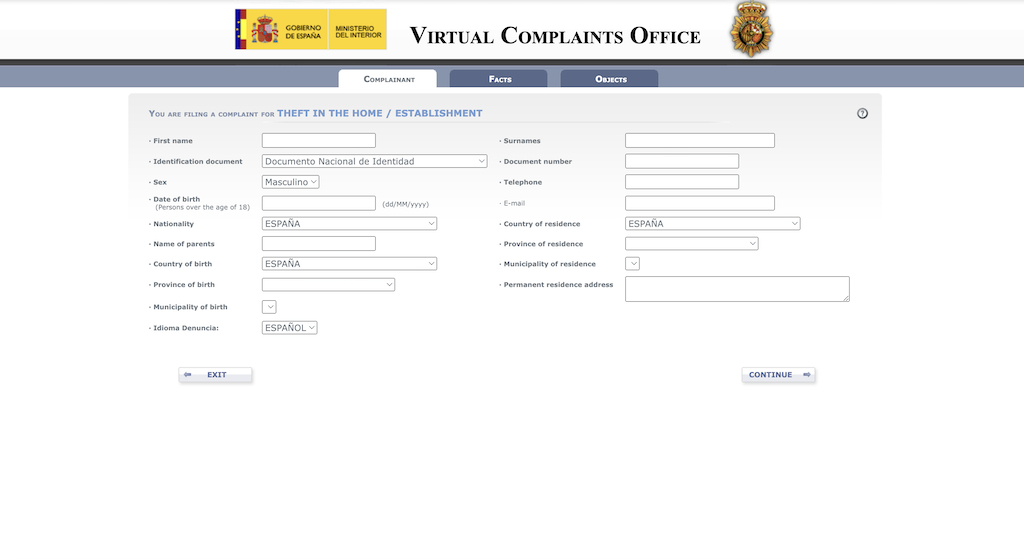 Denunciar: How to file a police report in Spain