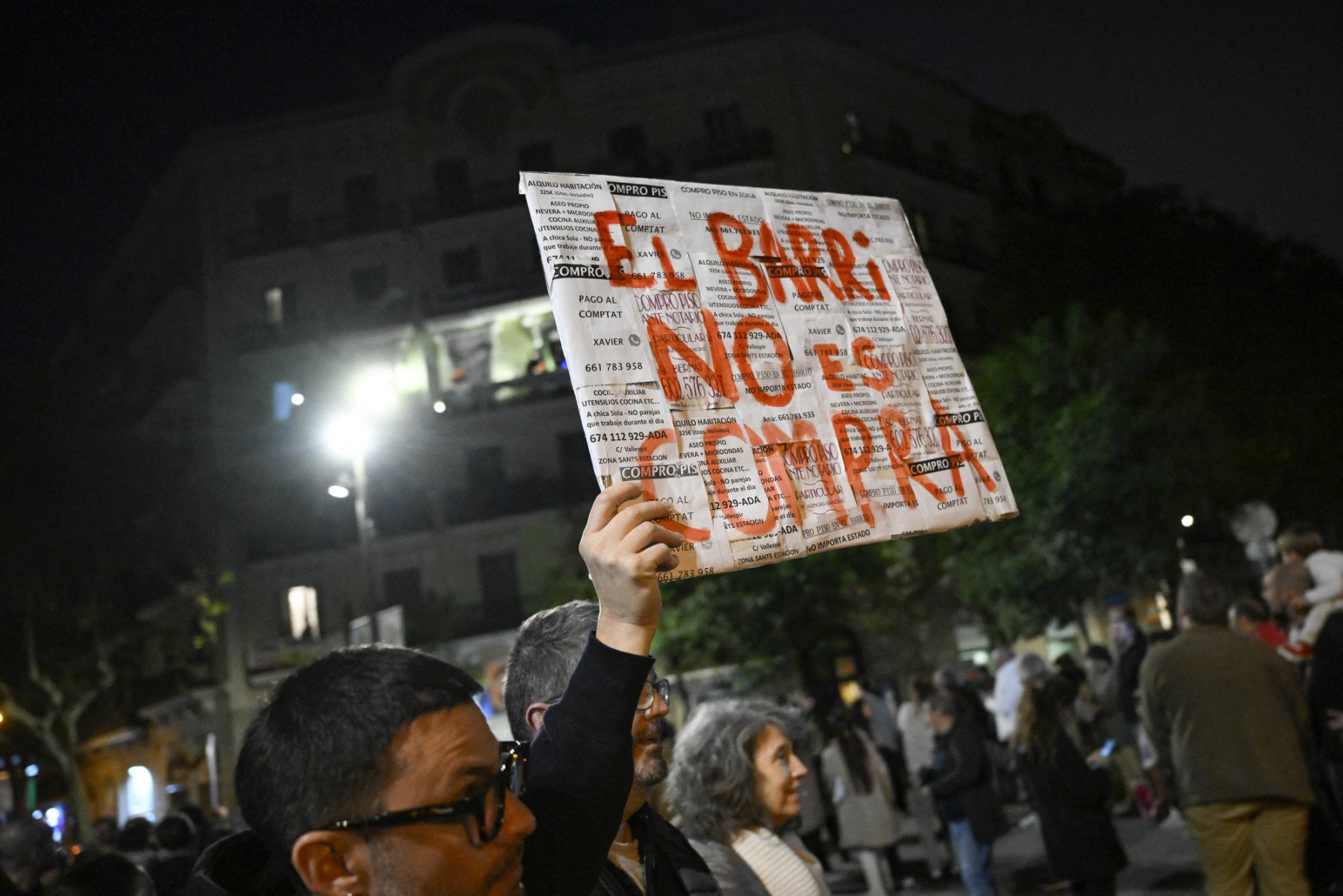 Una protesta por la vivienda en Barcelona