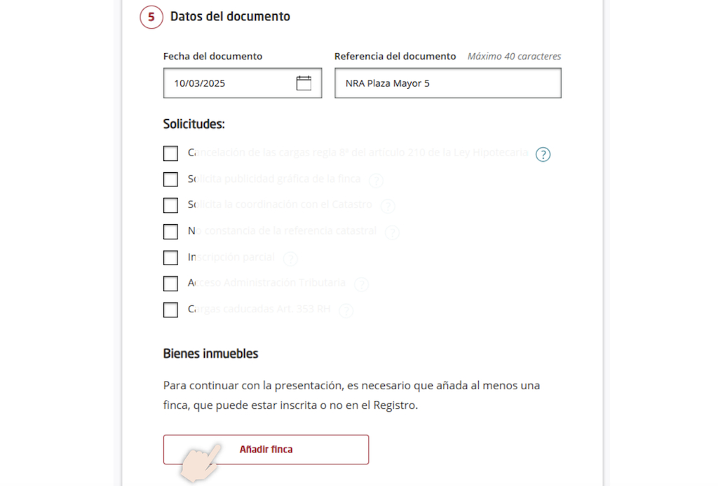 formulário de inscrição Espanha.
