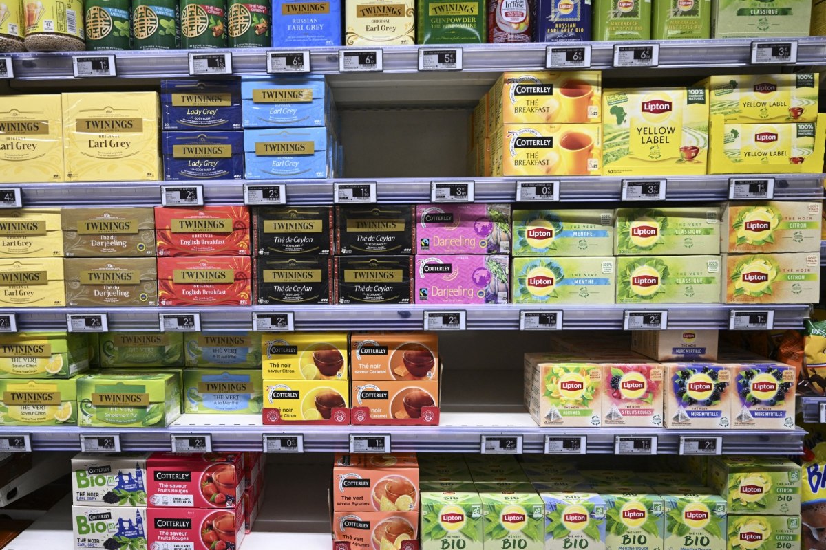 süpermarkette çaylar