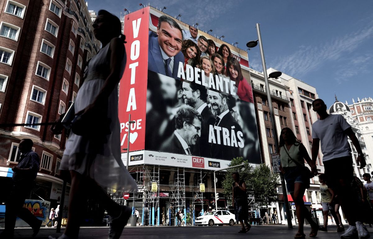 Election campaign poster in Spain