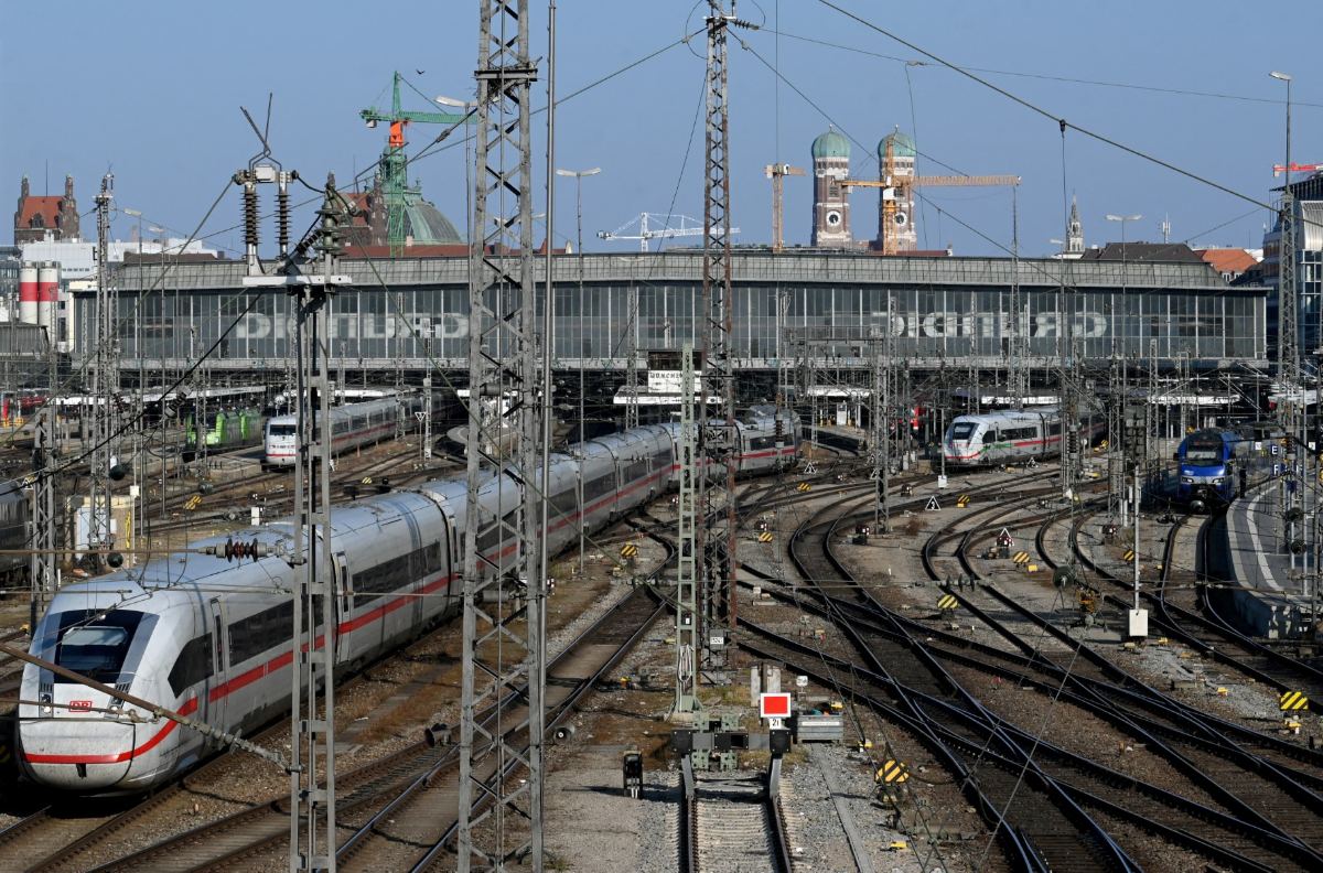 Archive photo shows an ICE Intercity Express high-speed train of the German rail operator Deutsche Bahn leaves the main train station in Munich, southern Germany.