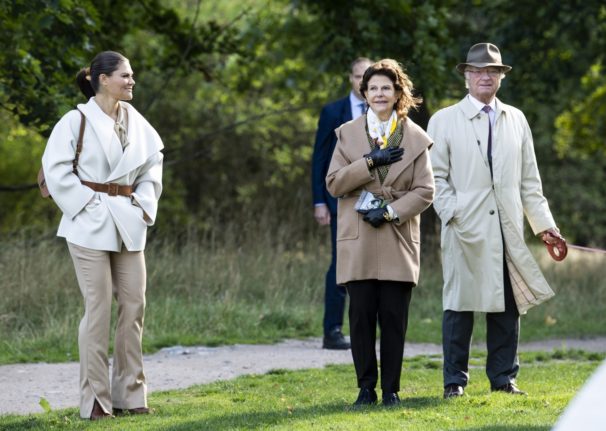 King Carl Gustaf, Queen Silvia and Crown Princess Victoria.