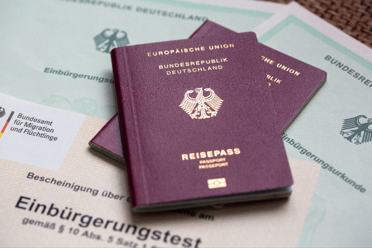 German passports and a citizenship test.