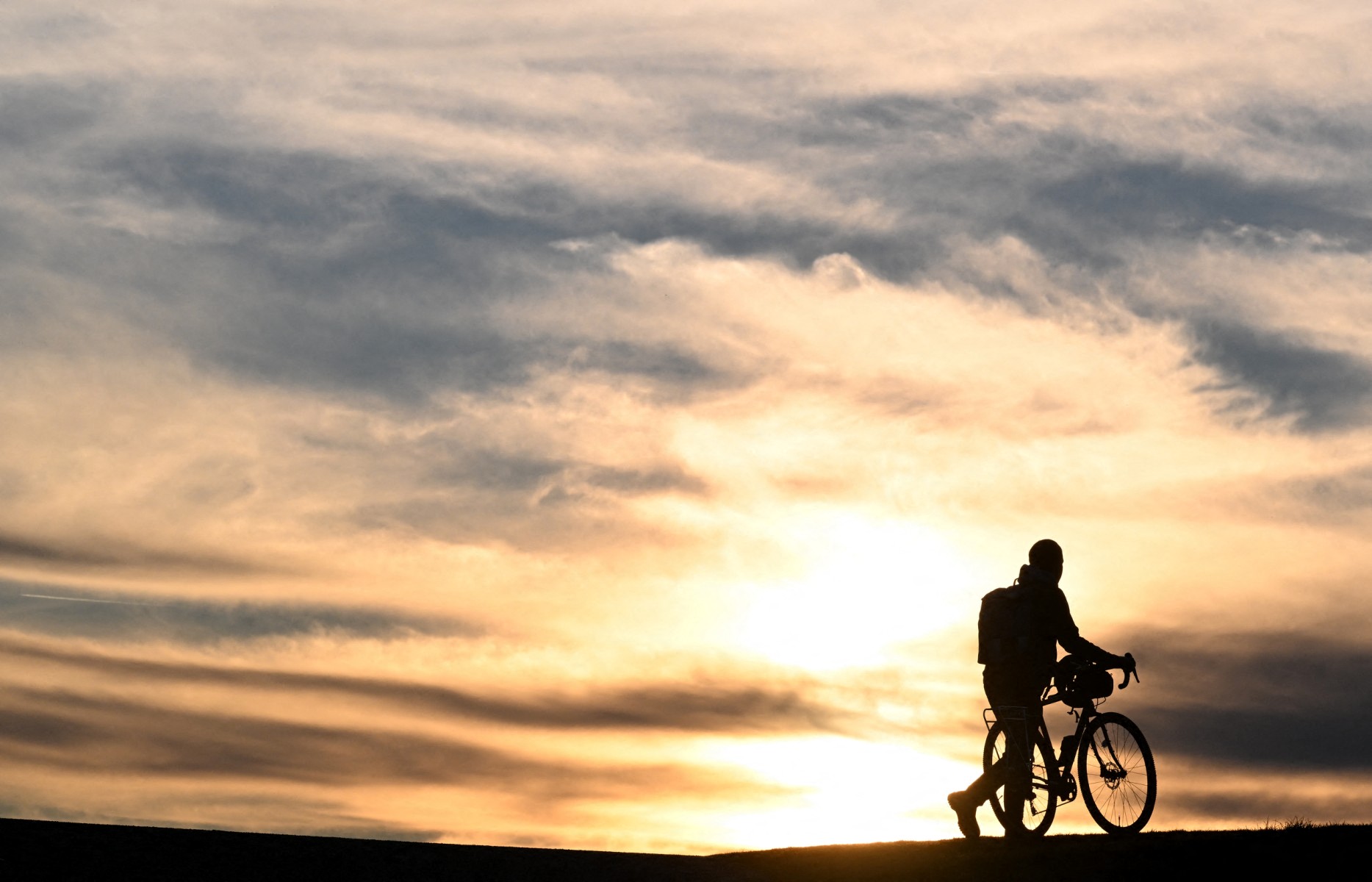 A person with a bike in Munich
