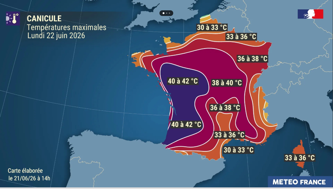 Meteo France weather map