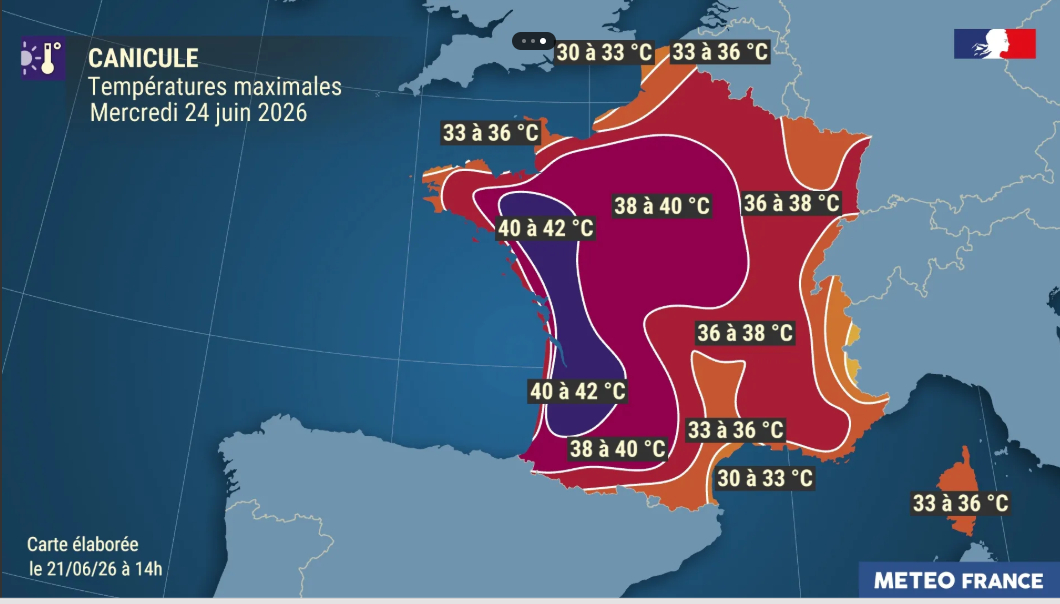 Meteo France weather map