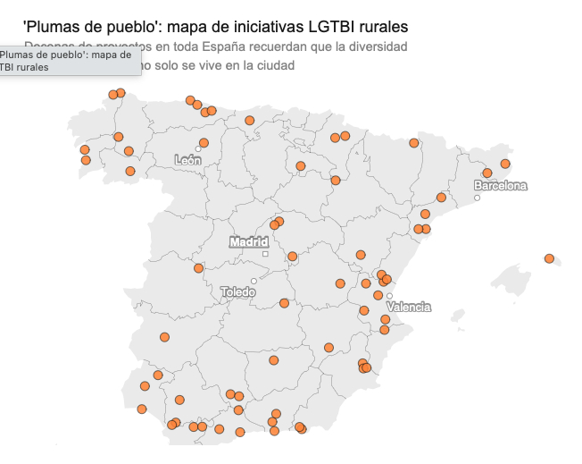 maps LGTB initiatives Spain