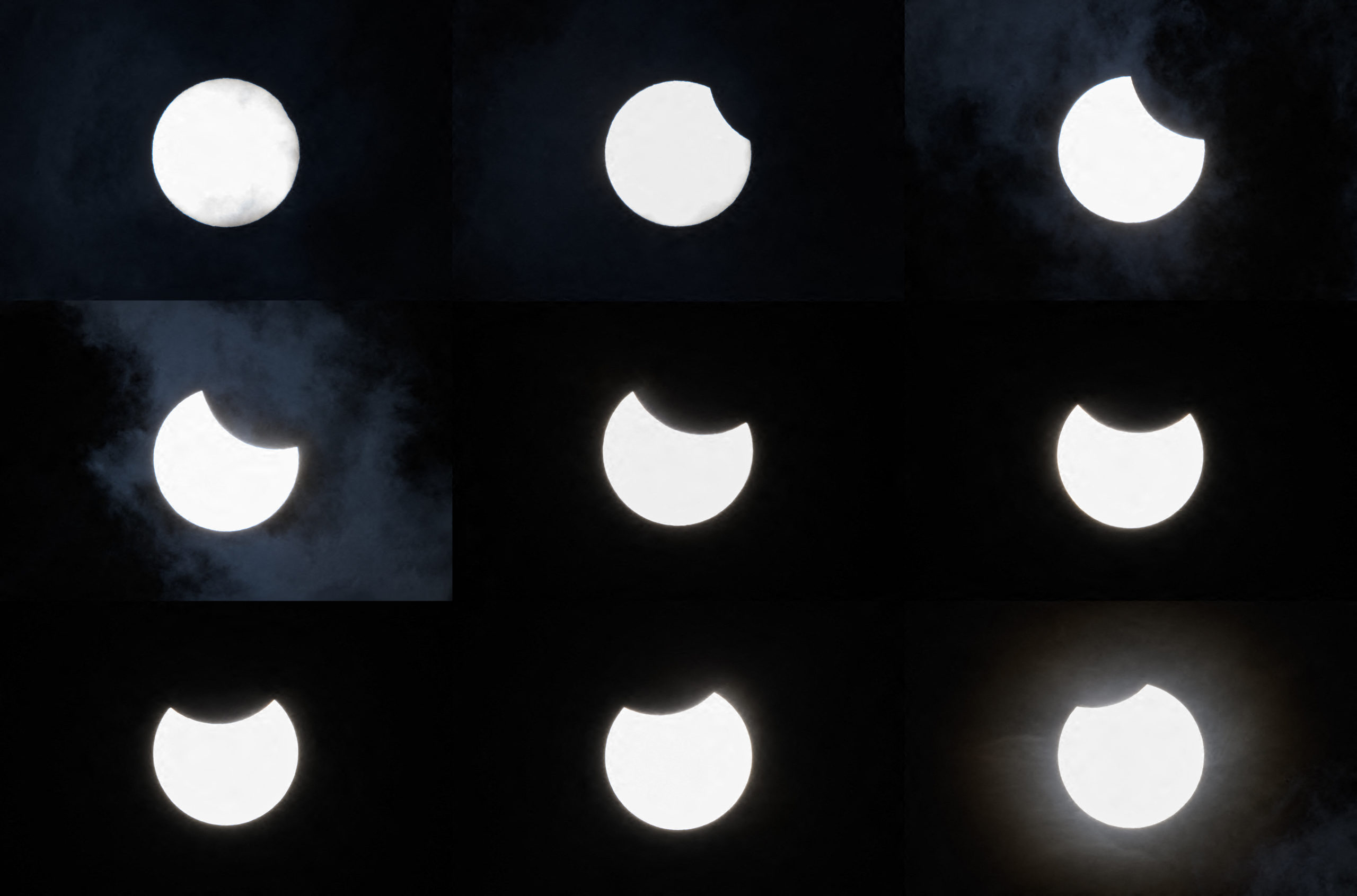 A partial solar eclipse, like the one coming on Wednesday, is seen from Nantes on March 29, 2025.