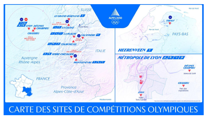 Proposed competition venues for the 2030 Winter Olympics